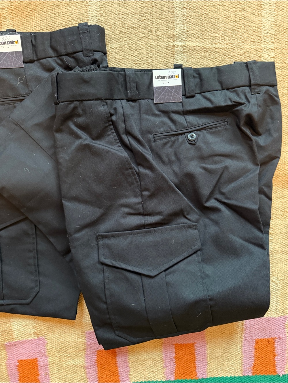 Urban Patrol Men’s Black Cargo Pants set of two - NEW